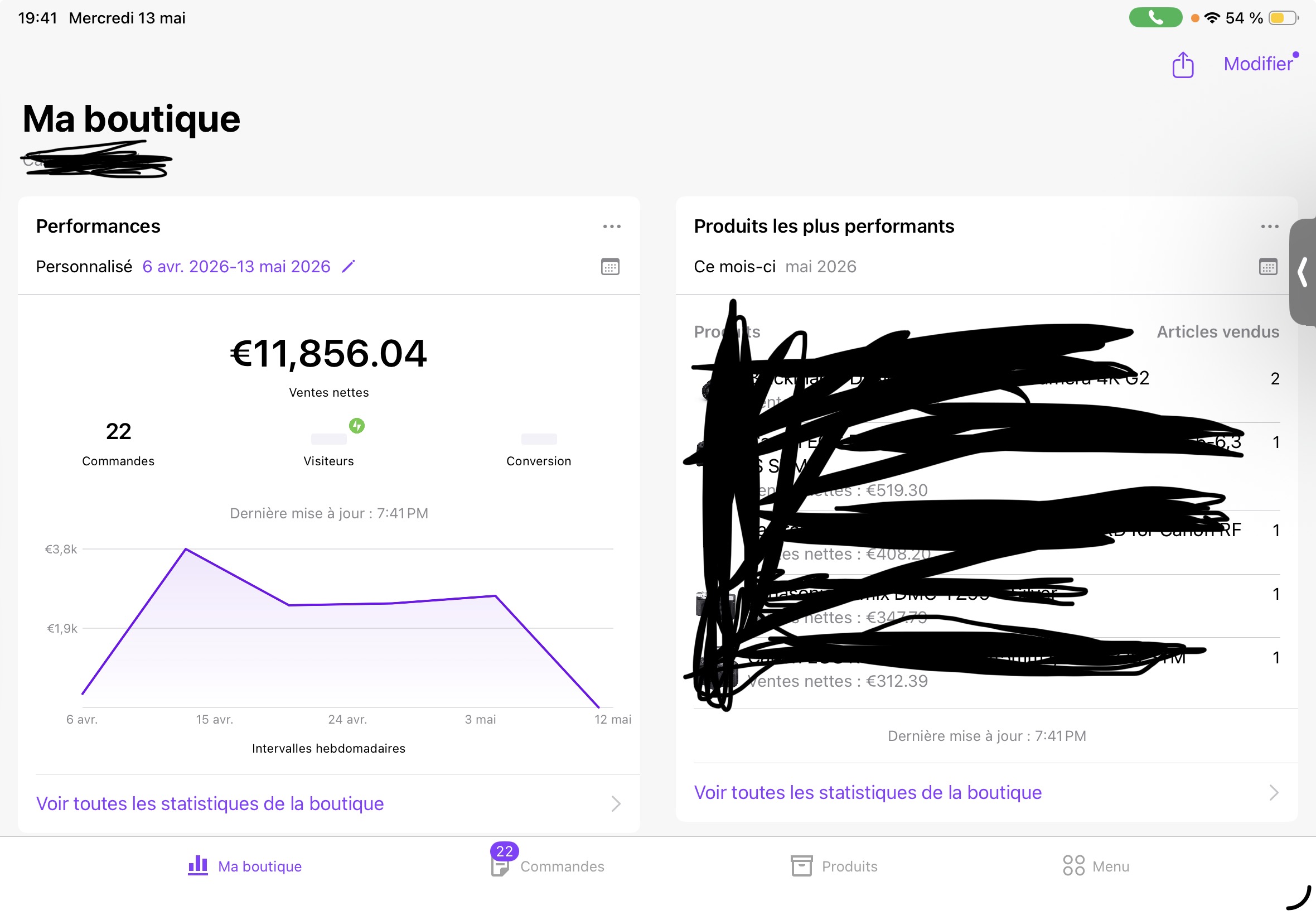 Résultat 11 856 euros de chiffre d'affaires