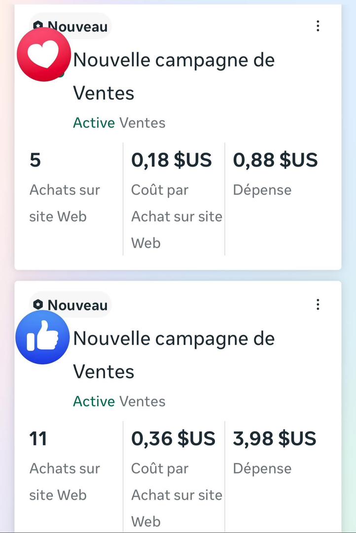 Resultat campagne Meta Ads 7